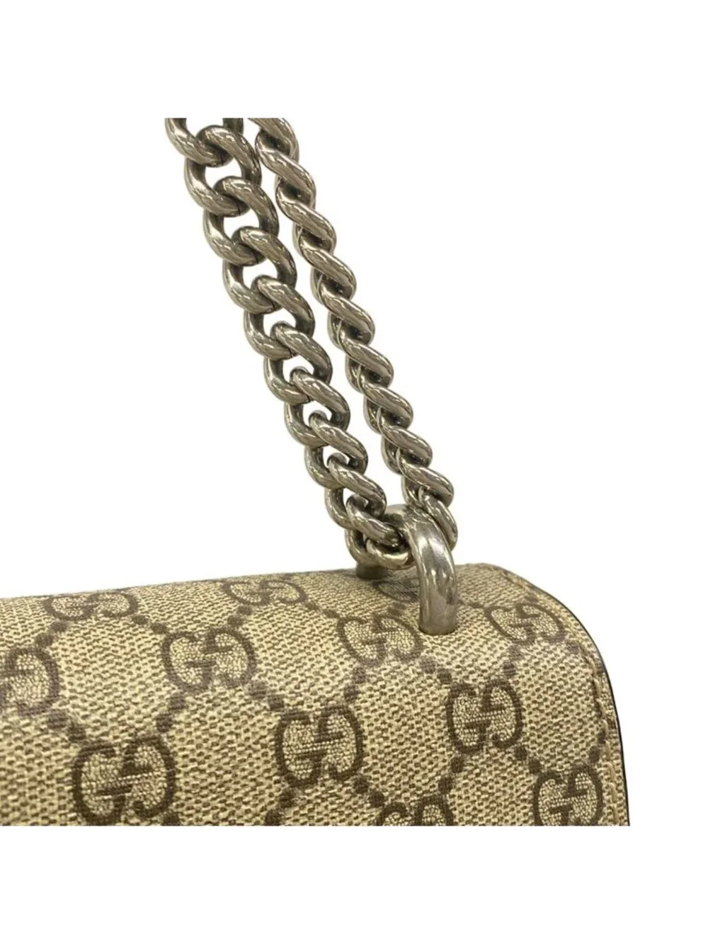 Gucci Shoulder Bag Dionysus Beige Brown Red